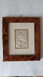 Quadretto su lastra d'argento 925