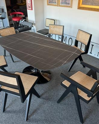 Set Tavolo tulip e 6 sedie tipo thonet