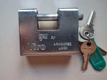 Lucchetto corazzato a una bocca "FAI by VIRO" mm.8