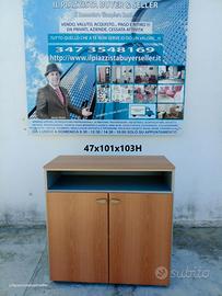 mobiletto archivio ciliegio con ante