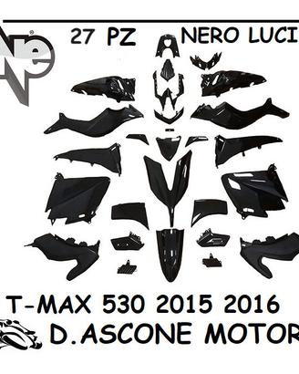 KIT CARENE NERO LUCIDO TMAX 530 2015 2016 27 PZ
