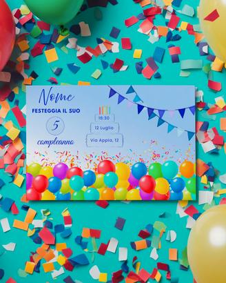 🎂 Invito Personalizzato- Compleanno bambini