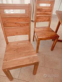 SEDIE IN LEGNO DI ACACIA