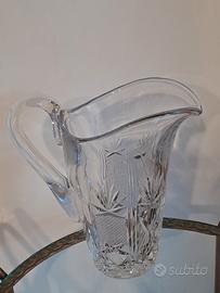 Caraffa acqua vintage in cristallo di Bohemia RCR