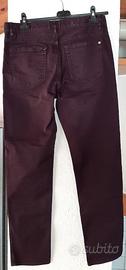 Pantaloni lunghi slim fit viola scuro (98% cotone)