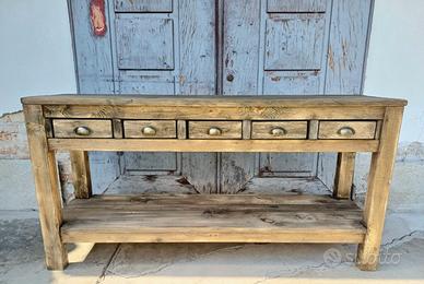 Mobile legno bancone 5 cassetti
