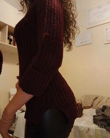 Maglione stretto bordeaux NUOVO Alcott