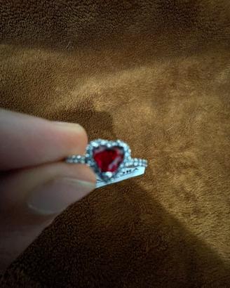 Anello Pandora Cuore Rosso