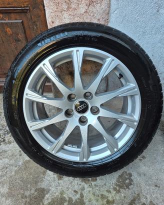 cerchi in lega 17" Audi A4 completi gomme pirelli