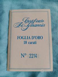 Ciondolo "foglia d'oro" 18 carati vintage 