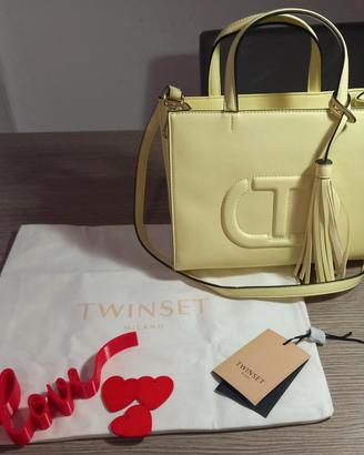 Borsa Twinset con Oval T e nappa