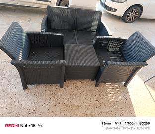 Salottino in rattan