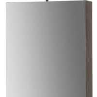 Specchio contenitore con luce rovere scuro