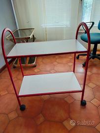 carrello laccato rosso