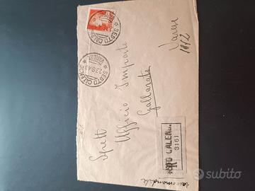Busta affrancata e timbrata anno 1940