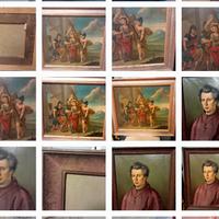 2 antichi dipinti tella del 700 e 800 