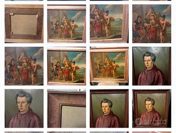 2 antichi dipinti tella del 700 e 800 