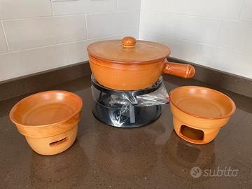 Set da bagna cauda in terracotta