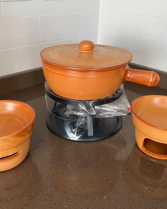Set da bagna cauda in terracotta