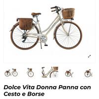 Bicicletta cannellini con cesto