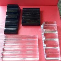 Portapenne da scrivania in vetro Opaline