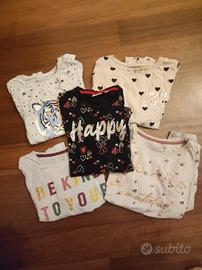 lotto maglie m lunghe bambina