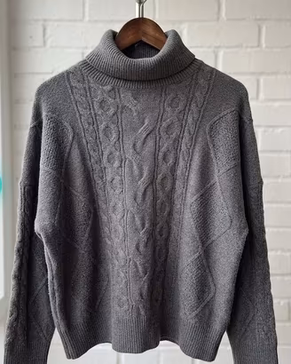 Maglione dolcevita grigio