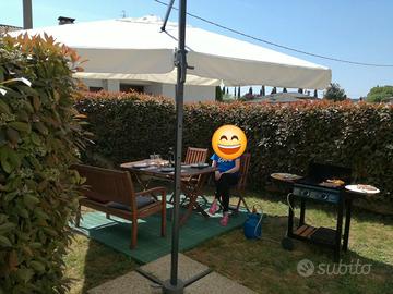Ombrellone da giardino 3x3 decentrato 