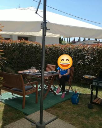 Ombrellone da giardino 3x3 decentrato 