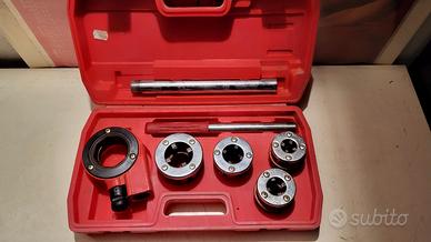 Set filettatura gas in valigetta 4 filiere