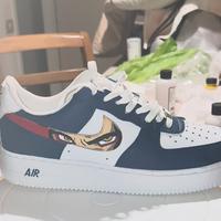 Scarpe Air Force 1 Custom swoosh Goku