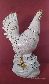 Gallina o Gallo in Ceramica smaltata di Bassano 