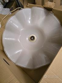 lampadario in opaline bianco 