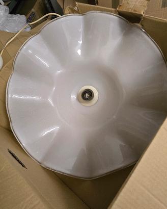 lampadario in opaline bianco 