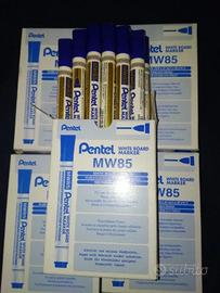 5 scatole da 12 pennerelli per lavagna Pentel MW85