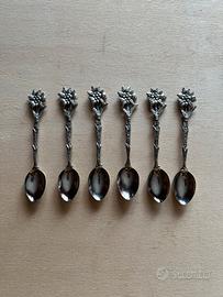 Sei cucchiaini con stella alpina da collezionismo