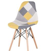 Sedie patchwork giallo grigio bianco nuove