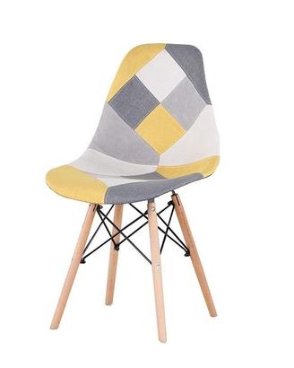 Sedie patchwork giallo grigio bianco nuove