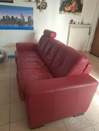 divano letto tre posti in pelle
