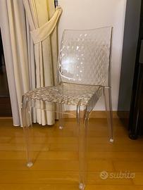 Sedia in policarbonato trasparente