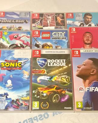 Lotto 9 giochi Nientendo switch