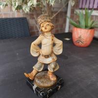 Statua cosacco su base di marmo
