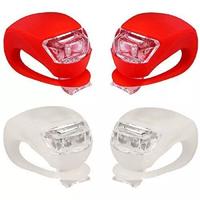 4 Luci Led Bicicletta Anteriore Posteriore