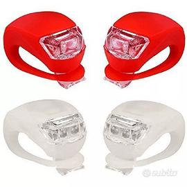 4 Luci Led Bicicletta Anteriore Posteriore