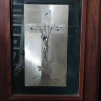 Quadro con cristo in argento