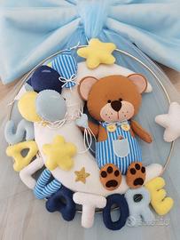 Fiocco Nascita Azzurro Bimbo
