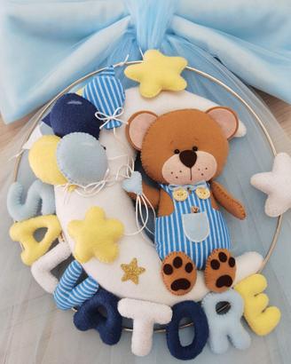 Fiocco Nascita Azzurro Bimbo