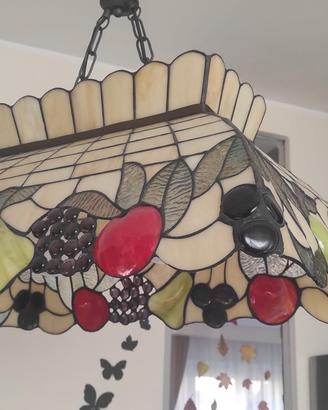 Lampadario  in vetro e smalti