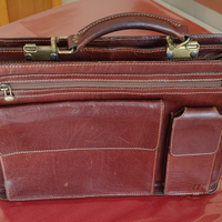 borsa da uomo in pelle marrone