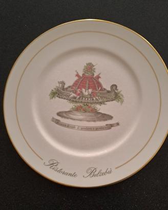 Richard Ginori piatto pubblicitario Ristorante Mo